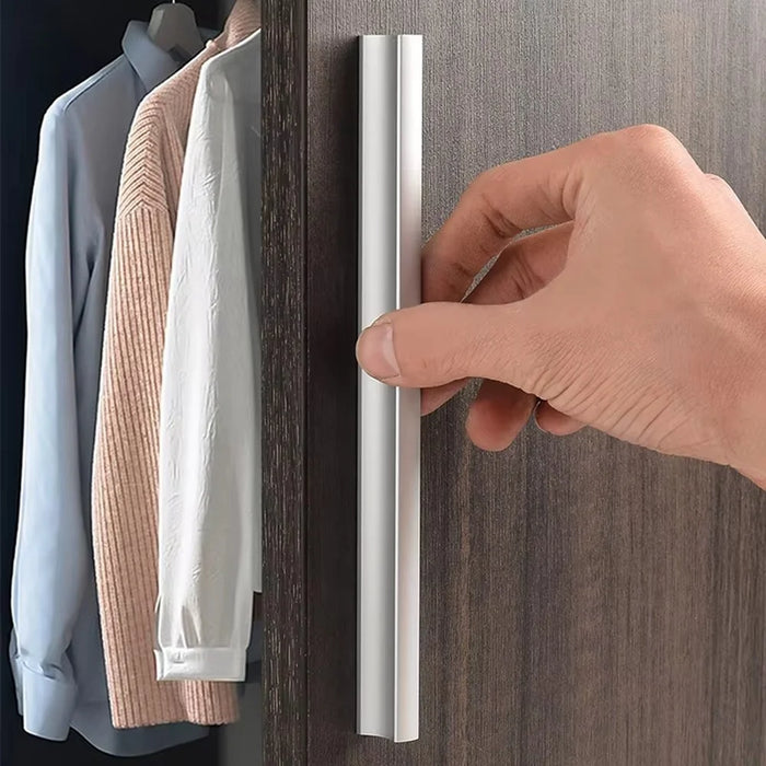 Drawer Pull 192mm Hole Center, 220mm Length Aluminum Alloy Kitchen Cabinet Handle Furniture Hardware - Matte Silver - 5