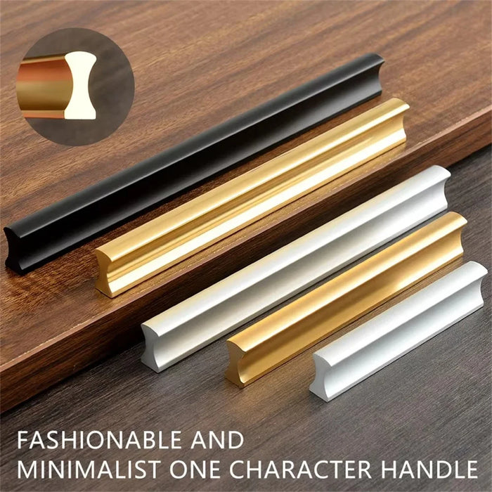 Metal Drawer Pulls 352mm Hole Center / 400mm Length Minimalist Style Hardware Cabinet Handle - Matte Black - 2
