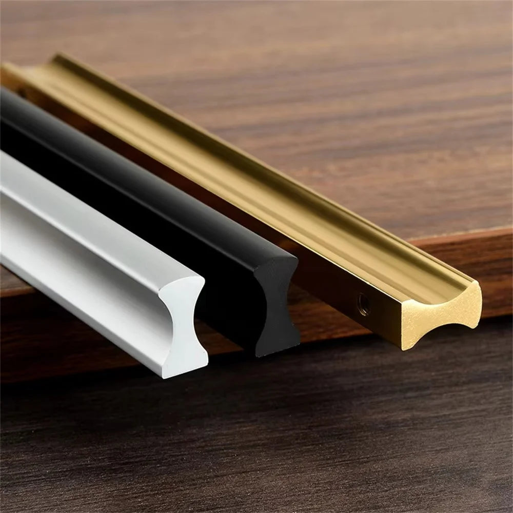 Metal Drawer Pulls 384mm Hole Center / 450mm Length Minimalist Style Hardware Cabinet Handle - Matte Silver - 3