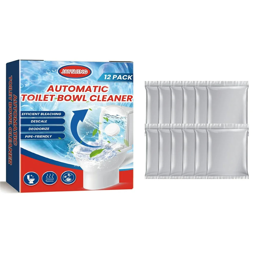 JAYSUING JA082302211 12Pcs Toilet Bowl Cleaning Tablets Stain Remover Deodorizer for Home Hotel - 1