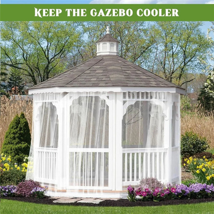 3 x 15m Outdoor Garden Mosquito Net Insect Barrier Vegetable Tent Plant Protective Cover for Patio / Yard / Greenhouse - White - 3