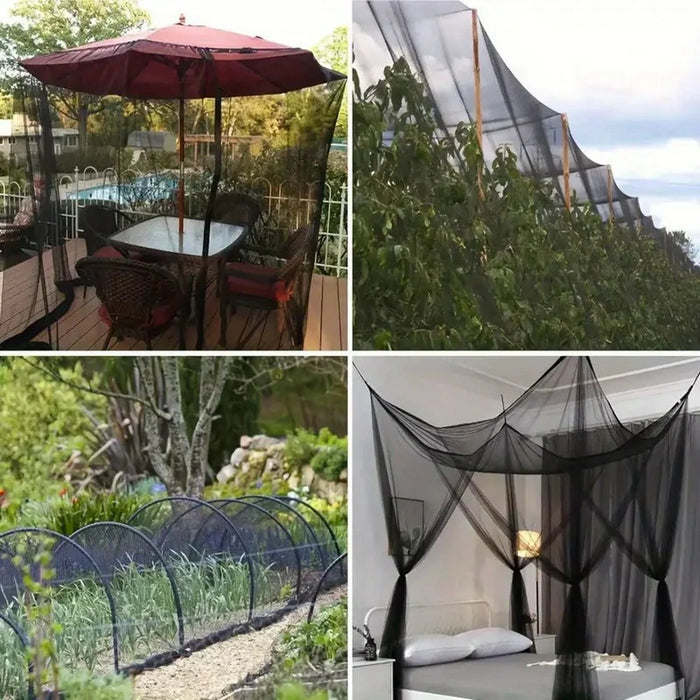 3 x 15m Outdoor Garden Mosquito Net Insect Barrier Vegetable Tent Plant Protective Cover for Patio / Yard / Greenhouse - White - 6