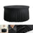 4ft Round Table Skirt Solid Color Elastic Tablecloth Cover Wedding Banquet Party Decoration - Black - 1