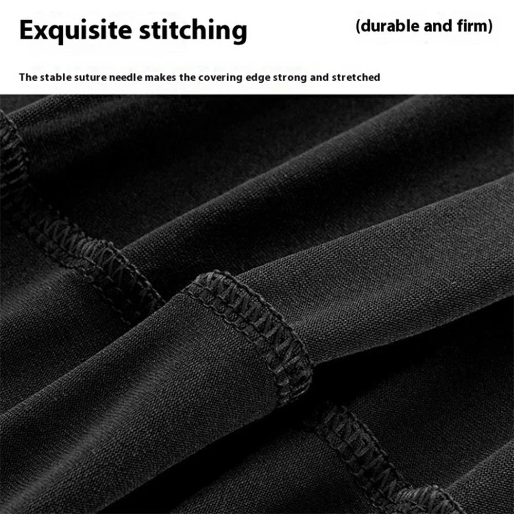 5ft Round Table Skirt Solid Color Elastic Tablecloth Cover Wedding Banquet Party Decoration - Black - 5