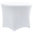 5ft Modern Stretch Round Table Cover for Hotel Wedding Banquet Solid Color Tablecloth, 153 x 75cm - White - 1