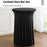 70 x 110cm Elegant Round Cocktail Table Cover for Business Events Solid Color Stretch Skirted Tablecloth - White - 3