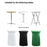 80 x 110cm Elegant Round Cocktail Table Cover for Business Events Solid Color Stretch Skirted Tablecloth - White - 6