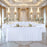 4ft Table Skirt for Rectangle Table Stretchable Wrinkle Resistant Tablecloth for Wedding Party, 122 x 60 x 76cm - White - 2