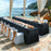 4ft Table Skirt for Rectangle Table Stretchable Wrinkle Resistant Tablecloth for Wedding Party, 122 x 60 x 76cm - White - 5