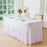 8ft Table Skirt for Rectangle Table Stretchable Wrinkle Resistant Tablecloth for Wedding Party, 244 x 76 x 76cm - White - 1