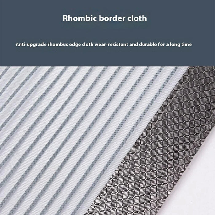 90 x 210cm Magnetic Screen Door for Bedroom Patio Mosquito Mesh Curtain No Drill Installation - Grey Stripe - 5