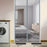 90 x 210cm Magnetic Screen Door for Bedroom Patio Mosquito Mesh Curtain No Drill Installation - Grey Stripe - 7