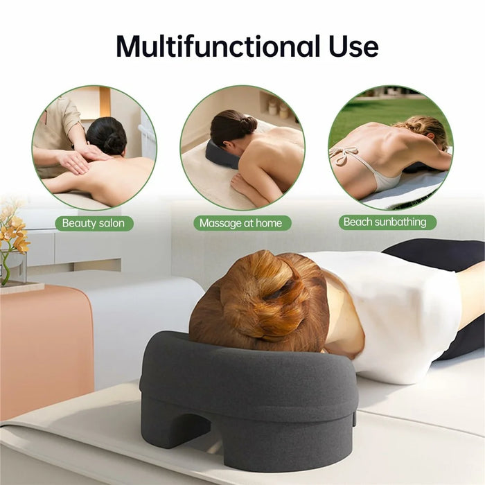 Ergonomic Face Down Pillow Memory Foam Massage Headrest Cushion for Post Surgery Recovery - 3