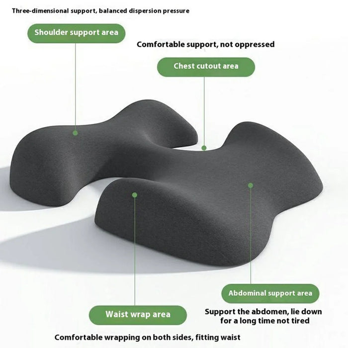 2Pcs / Set Ergonomic Memory Foam Face Down Pillow T-Shaped Chest Cushion for Massage Spa - 5