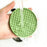 8Pcs Silicone Coasters Set with Metal Holder 10cm Round Draining Heat Resistant Non-Slip Mats - Pentagon / Bean Green - 4