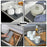 47 x 20cm Silicone Draining Mat Kitchen Heat Resistant Pad Countertop Protector Anti Slip Striped Drying Mat - Grey - 2