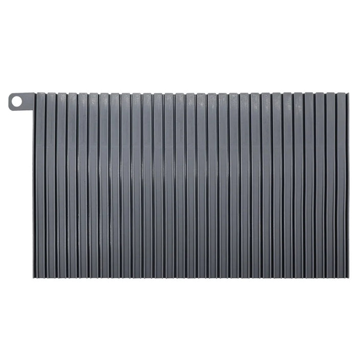 Rollable Silicone Draining Mat Striped Kitchen Heat Resistant Anti Scald Countertop Protective Pad, 30x18cm - Grey - 1