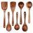 7Pcs / Set Acacia Wood Kitchen Utensil Soup Spoon Spatula Skimmer Spoon Salad Fork Home Cooking Tools (BPA Free, No FDA) - 1