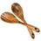 2Pcs / Set Acacia Wood Utensil Rice Spoon + Salad Fork Kitchen Tools (BPA Free, No FDA) - 4