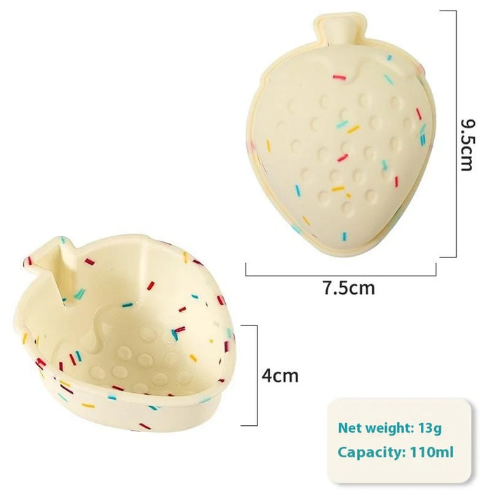 10PCS Silicone Baking Molds DIY Non-Stick Cake Cups Baking Tool (BPA Free, FDA Certified) - Strawberry - 2