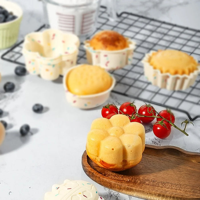 10PCS Silicone Baking Molds DIY Non-Stick Cake Cups Baking Tool (BPA Free, FDA Certified) - Strawberry - 4