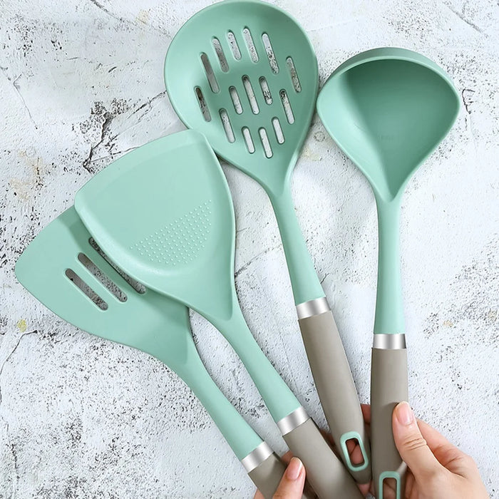 4Pcs / Set Silicone Kitchen Utensils Spatula Ladle Non-Stick Pan Cooking Tools (BPA Free, FDA Certified) - 7