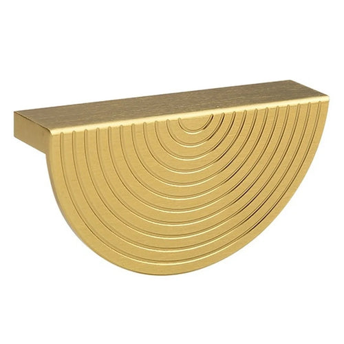 TNH3311 Semicircle Size L Copper-Colored Drawer Pull Handle Wardrobe Cabinet Aluminum Alloy Handle - 1