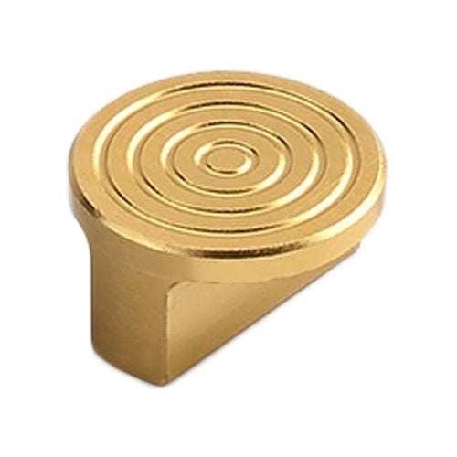 H3315 Copper Color Single Hole Drawer Pull Handle Cabinet Wardrobe Aluminum Alloy Round Handle - 1