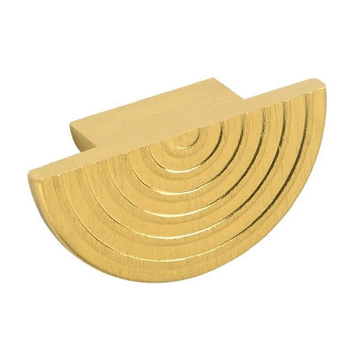 New Chinese Style Copper Tone Drawer Pull Handle Furniture Cabinet Handles, H3315 Single Hole Half Round - 1