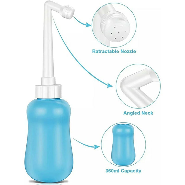 360ml Portable Women Bidet Sprayer Perineal Wash Bottle for Postpartum Care Personal Hygiene - Blue - 4