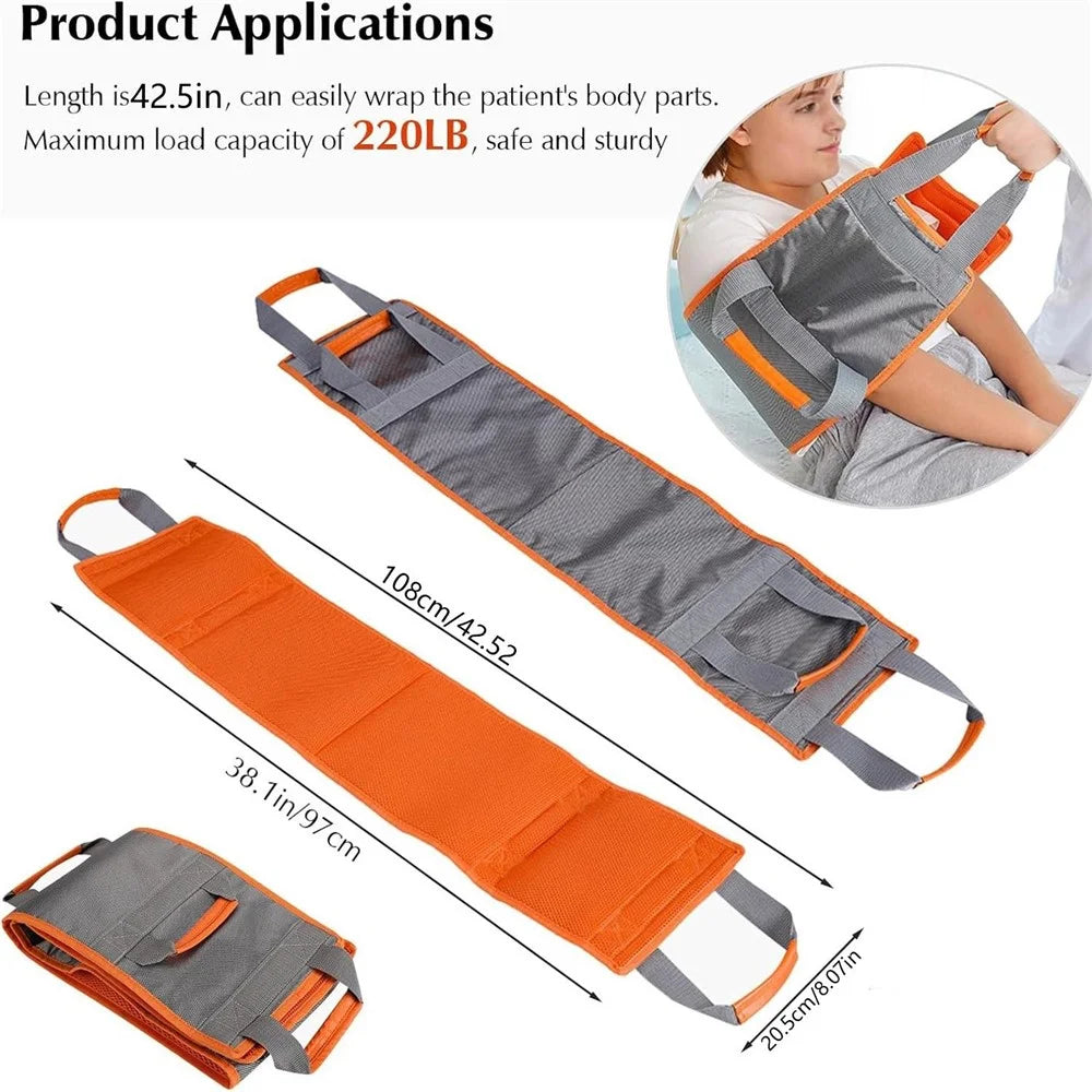 Transfer Sling for Patient Wheelchair Bed Nursing Moving Assistance Lifting Belt for Disabled / Seniors / Elderly / Injured - 7