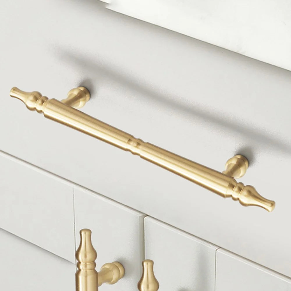 1092-160 Luxury Brass Cabinet Door Handle Furniture Drawer Wardrobe French Style Door Pull Handle - 2