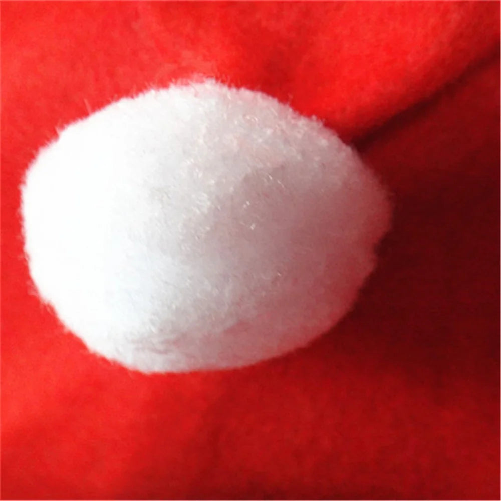 SDYT003 6Pcs / Set Christmas Chair Cover Santa Claus Hat Dining Chair Cover Cap Slipcover Home Kitchen Table Decor - 6