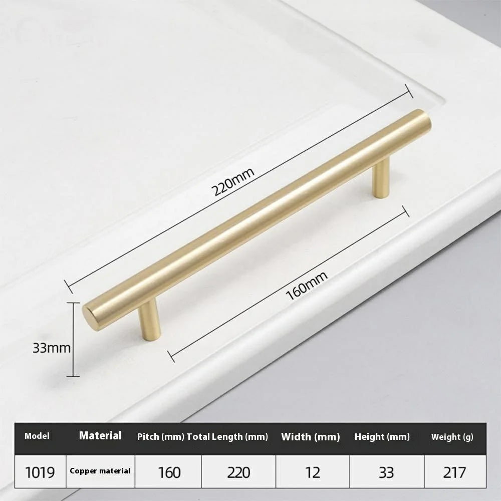 1019-160 Luxury Brass Furniture Handle Cabinet Drawer Wardrobe French Style Door Pull Handle - 5
