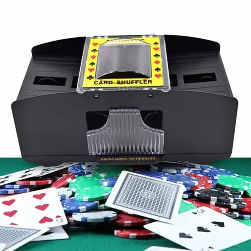 Automatic Card Shuffler for 2 Decks Playing Cards Battery Operated Electric Poker Shuffling Machine - 5