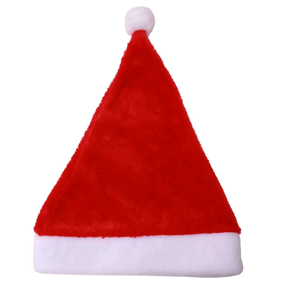 2Pcs / Set Soft Plush Christmas Hat for Adult, Santa Claus Cap Decoration Gift Christmas Party New Year Supply - 3