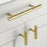 160mm Hole Spacing Hammered Texture Drawer Pull Cabinet Wardrobe European Style Brass Handle - 4