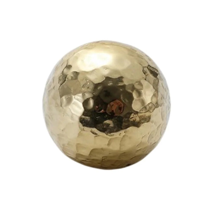 Round Ball Hammered Texture Single Hole Brass Cabinet Handle European Style Drawer Wardrobe Door Pull Knob - 1