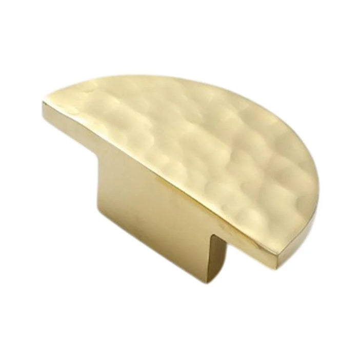 Semicircle Hammered Texture Single Hole Cabinet Handle European Style Drawer Wardrobe Door Brass Pull Knob - 1