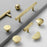 Size L Round Hammered Texture Single Hole Cabinet Handle European Style Brass Drawer Wardrobe Pull Knob - 4
