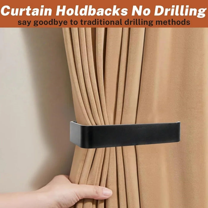 170-1 Acrylic Curtain Holdback No Drilling Adhesive Wall Mount Curtain Tieback Buckle - 3