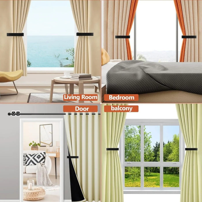 170-1 Acrylic Curtain Holdback No Drilling Adhesive Wall Mount Curtain Tieback Buckle - 6