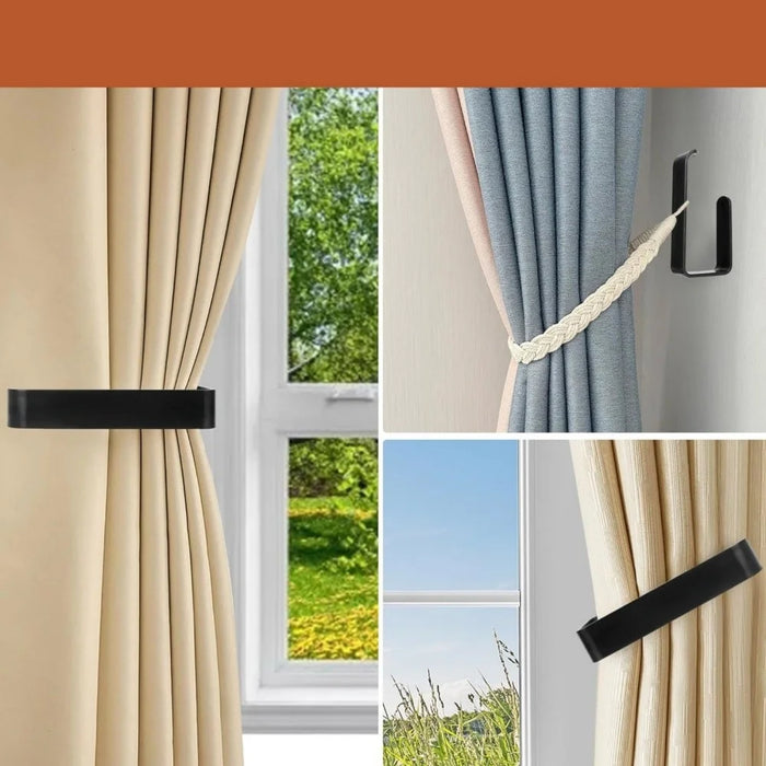 170-1 Acrylic Curtain Holdback No Drilling Adhesive Wall Mount Curtain Tieback Buckle - 7