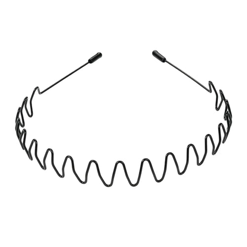 Metal Invisible Hair Band Headband Non Slip Sports Hairband for Slicked Back Hairstyles - 1