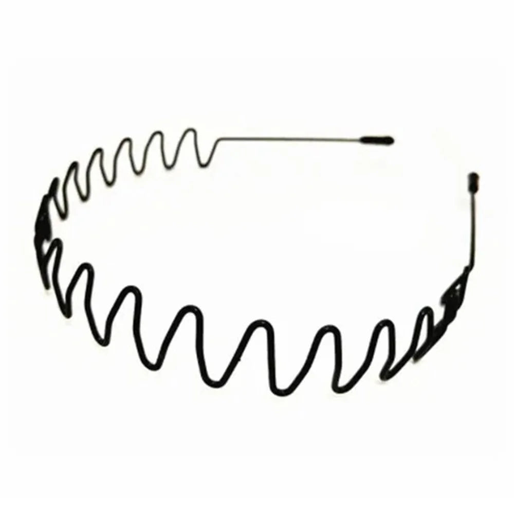 Metal Invisible Hair Band Headband Non Slip Sports Hairband for Slicked Back Hairstyles - 2