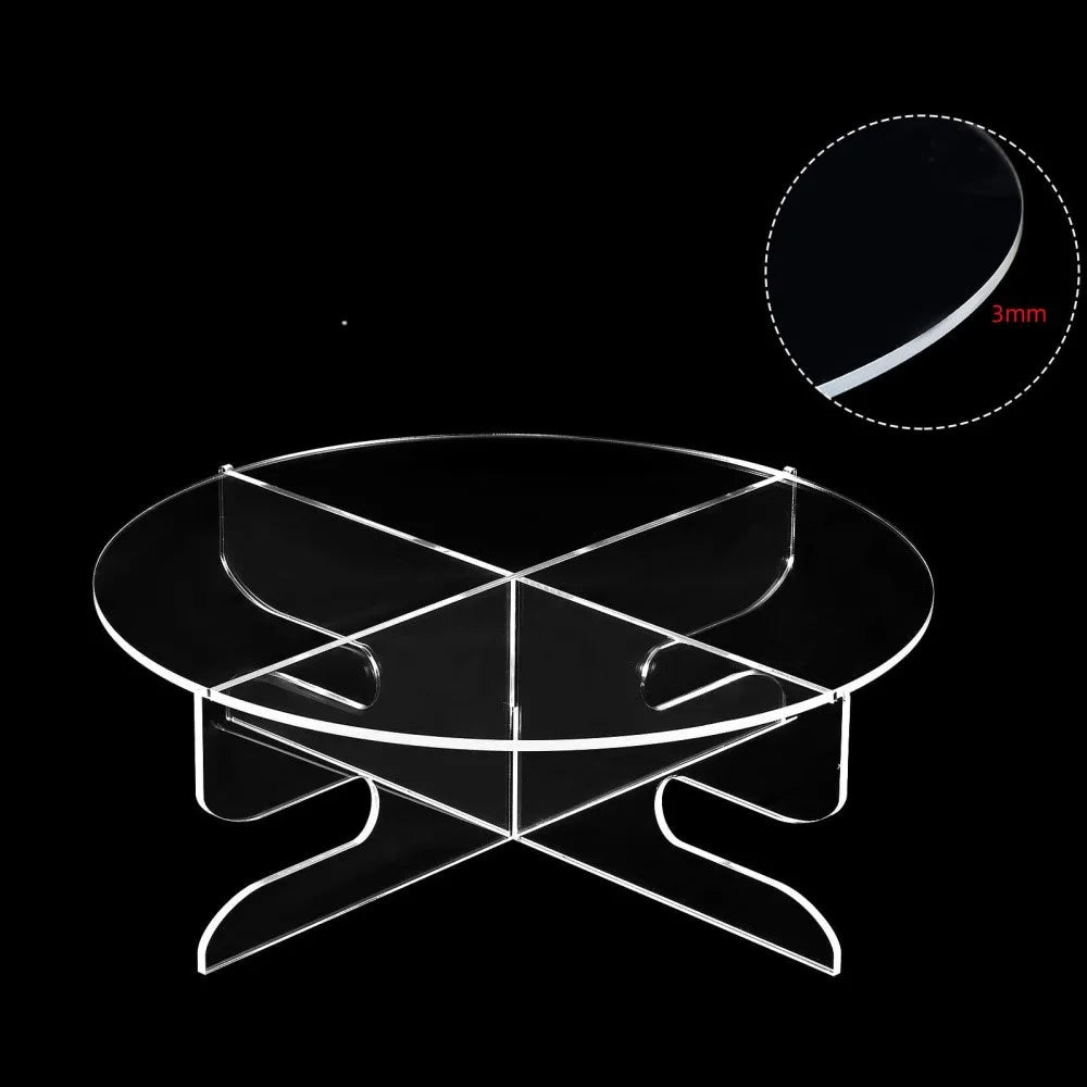 YX172 Acrylic Beverage Dispenser Stand Cupcakes Storage Rack Shelf Up To 19cm Diameter - 3