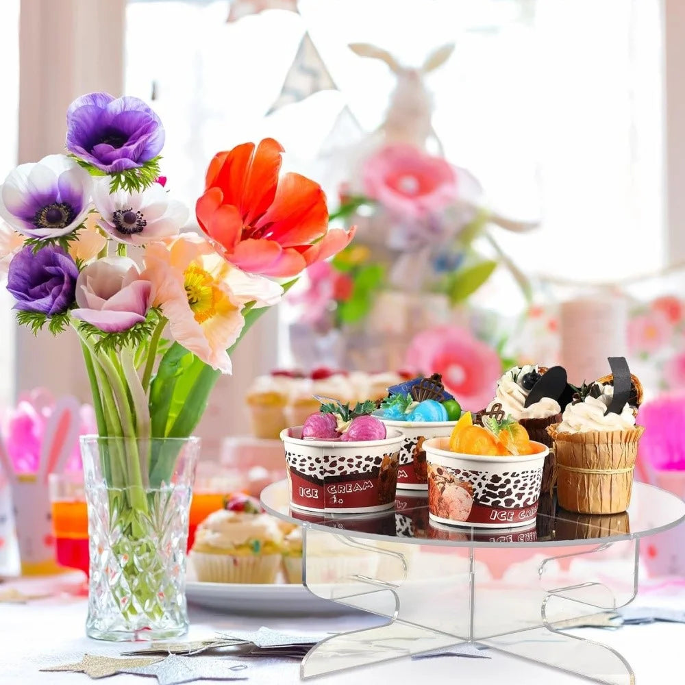 YX172 Acrylic Beverage Dispenser Stand Cupcakes Storage Rack Shelf Up To 19cm Diameter - 7
