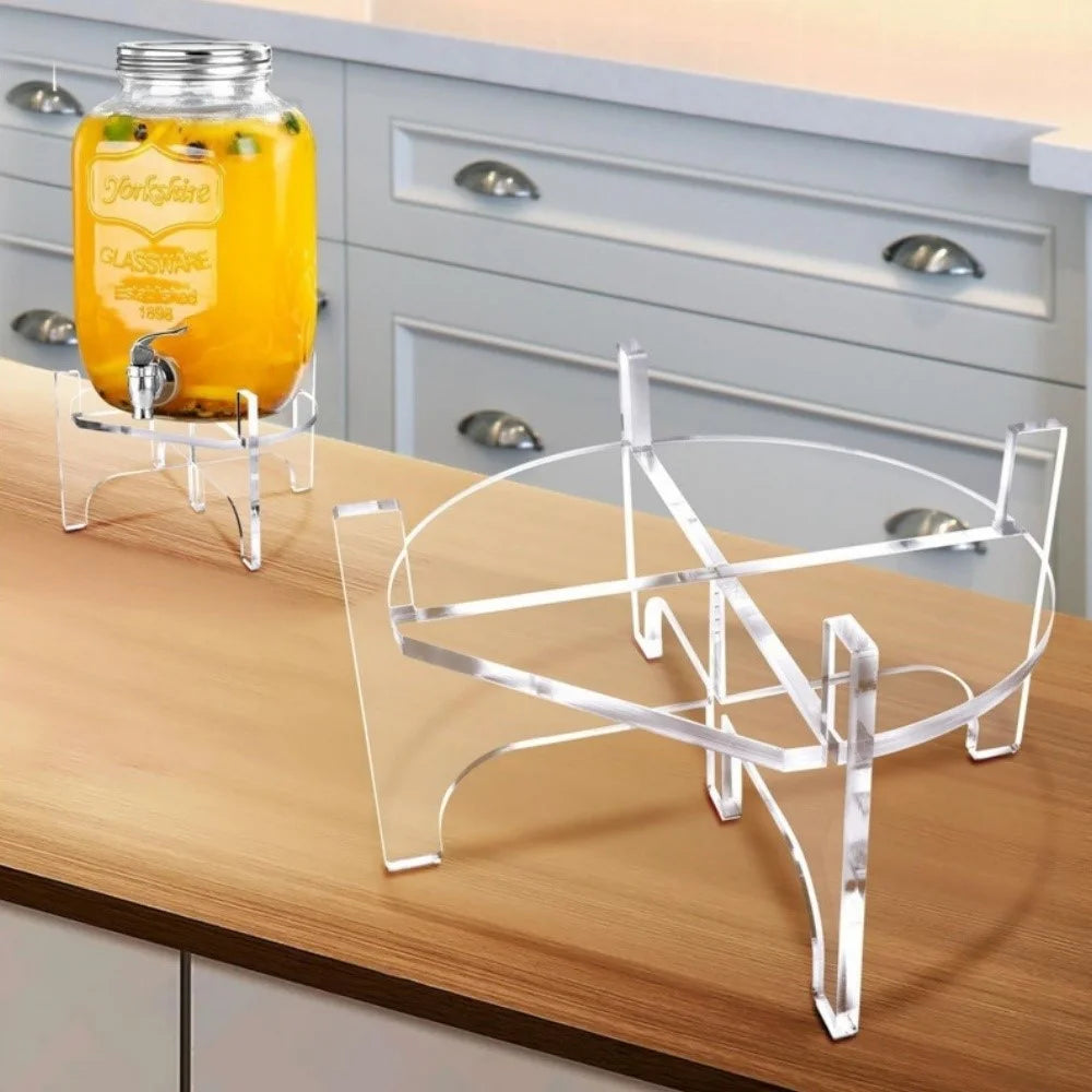 YX171-1 Acrylic Beverage Dispenser Stand Small Size Drink Holder Plant Pot Support for Party Kitchen Events - 7