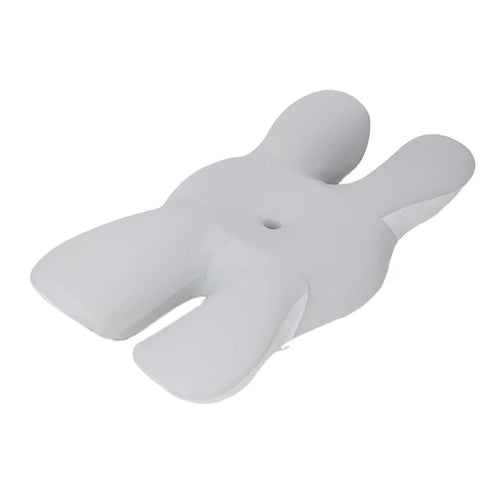 Beauty Sleep Memory Foam Pillow Cervical Support Butterfly Shape Slow Rebound Anti Face Pressure Pillow - Grey - 1