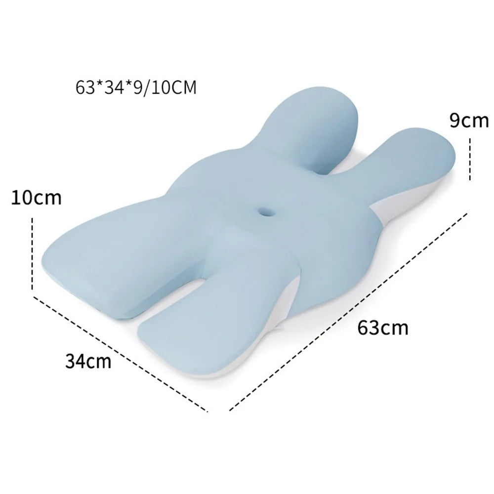 Beauty Sleep Memory Foam Pillow Cervical Support Butterfly Shape Slow Rebound Anti Face Pressure Pillow - Grey - 7